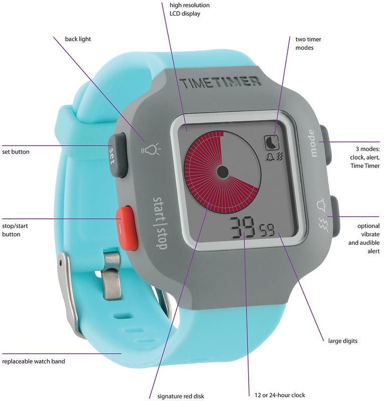TimeTimer PLUS Visual Time Management Wrist Watch - SM