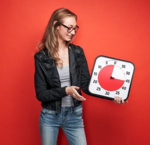 Time Timer Large girl holding timer